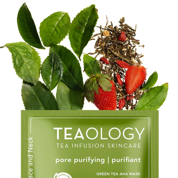 Green Tea AHA Maschera purificante per viso e collo