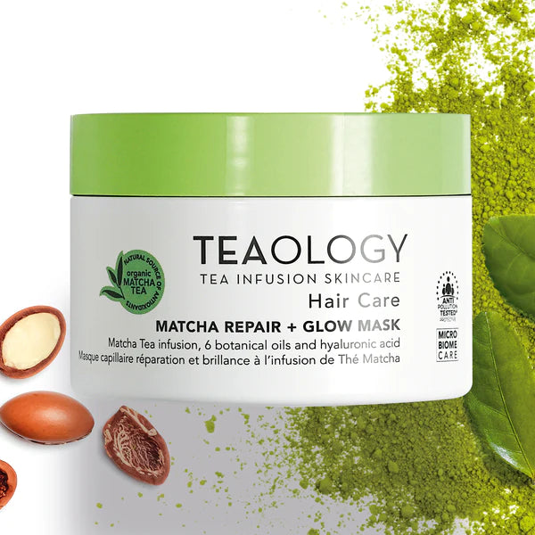 Maschera capelli ristrutturante e illuminante con infuso di tè matcha 200ml