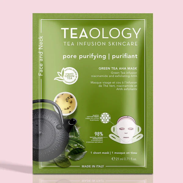 Green Tea AHA Maschera purificante per viso e collo