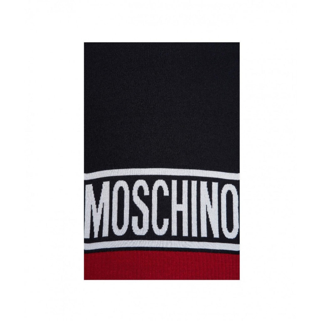 Sciarpa con scritta logo Moschino